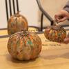 Glass Pumpkin Ornament Desktop Ornament Home Decoration Cartoon Pumpkin Shaped Ornament Halloween Decorations Glass Handicrafts