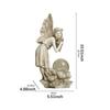 Angel Sculpture Craft with Solar Light Resin Angel Ornament Flower Fairy Angel Statue for Lawn Decoration Balcony Yard Art Home