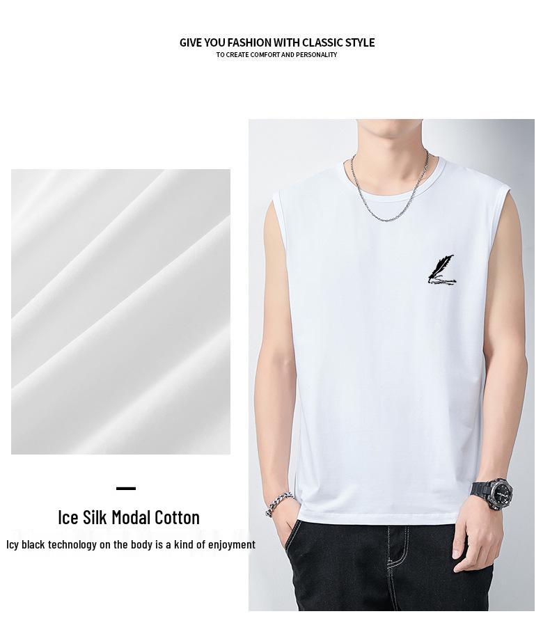 Men's Quick-Dry Ice Silk Tank Top - Cool, Lightweight, Sleeveless Fitness Shirt