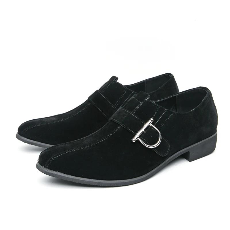 Fashion Luxury Brand Designer Suede Leather Monk Strap Shoes For Men Formal Wedding Dress Homecoming Sapatos Tenis Masculino