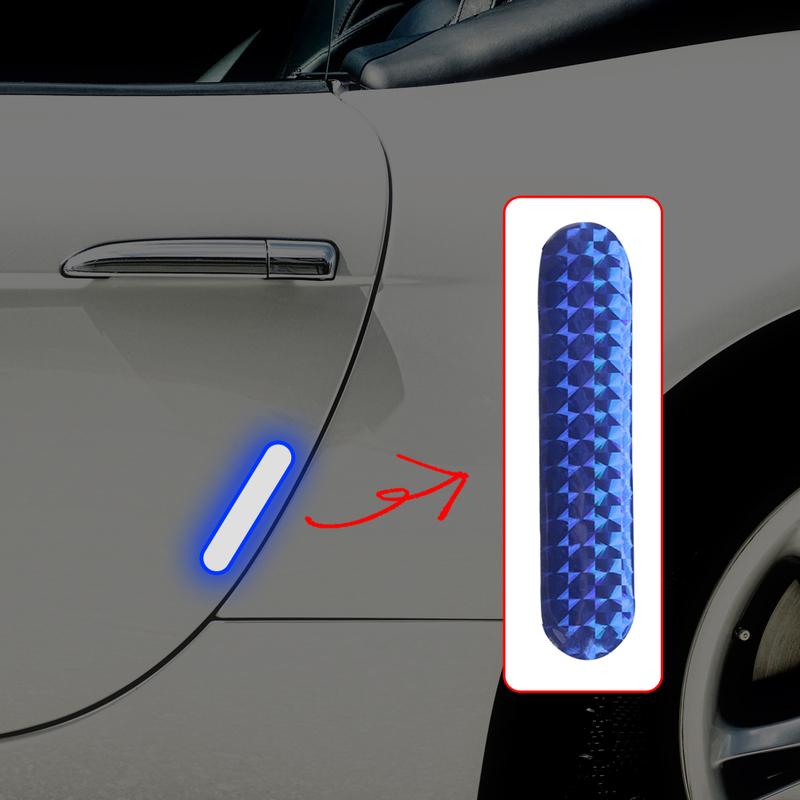 2pcs Car Door Protection Stickers Car Door Anti-collision Stickers Car Reflective Warning Stickers Auto Exterior Accessories