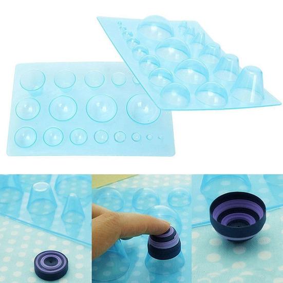 13x20cm DIY Mini Plastic Paper Quilling Mould Half Ball Domes 3D Domes Craft Tool