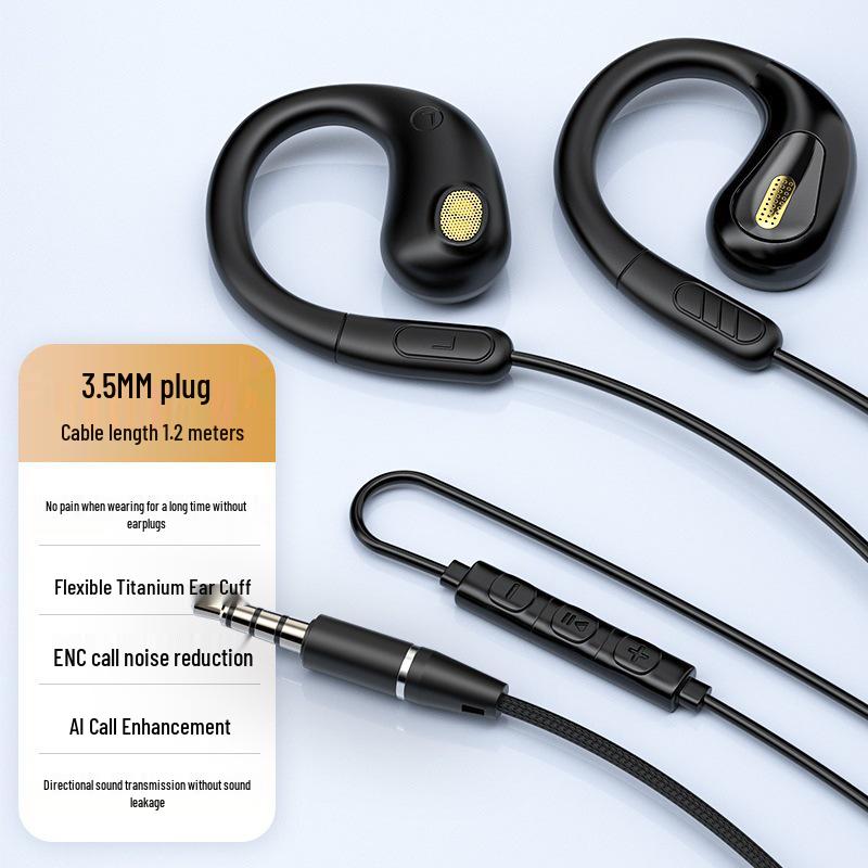 

Hot-Selling Wired Ear Clip Earphones with Mic - Painless, Non-In-Ear Design