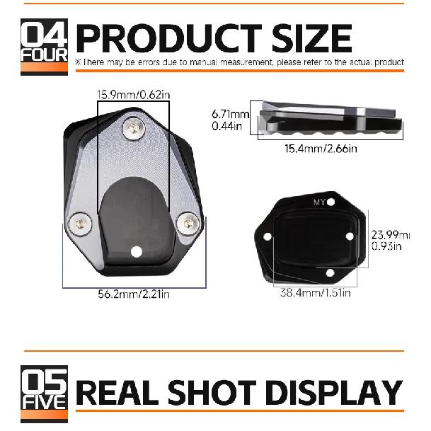 For Honda CBR650R 500R CB 650R 300R 500X 2018-2023 Motorcycle Accessories Kickstand Foot Side Stand Enlarger Extension Pad Plate