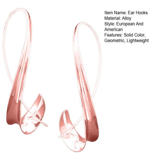 1 Pair Women Ear Hook Retro Geometric Alloy Smooth Polished Lightweight Hanging Earrings for Everyday Wear Parties And Special Events