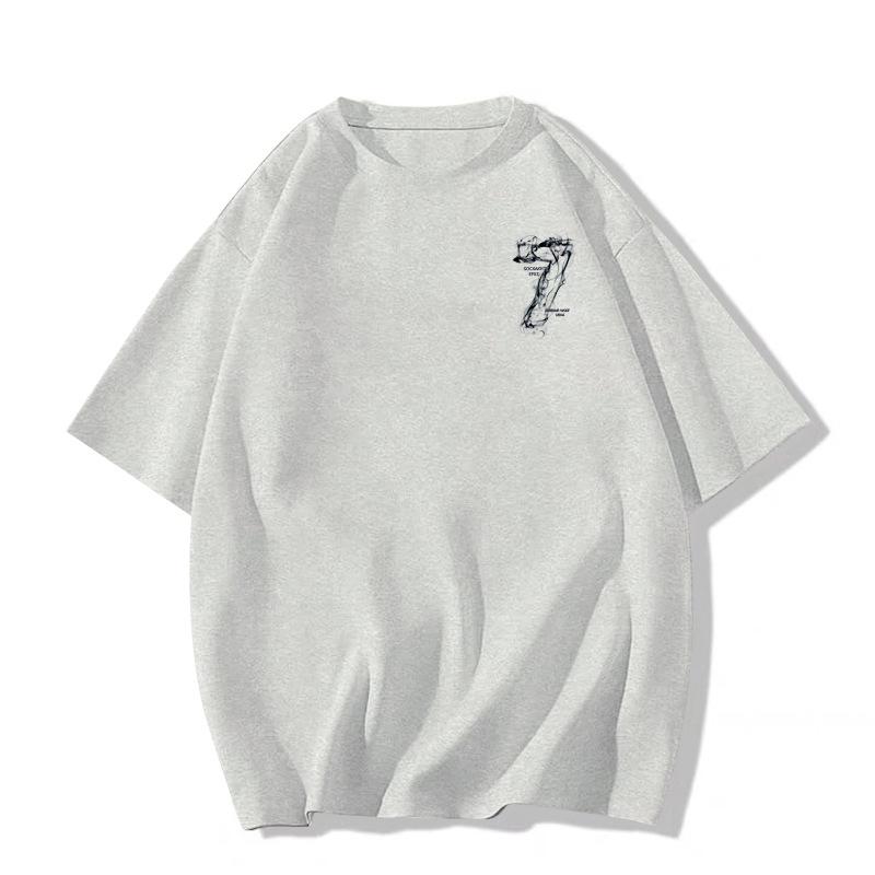 American white cotton short-sleeved t-shirt female summer student loose lazy wind oversize half-sleeved top m[high quality]