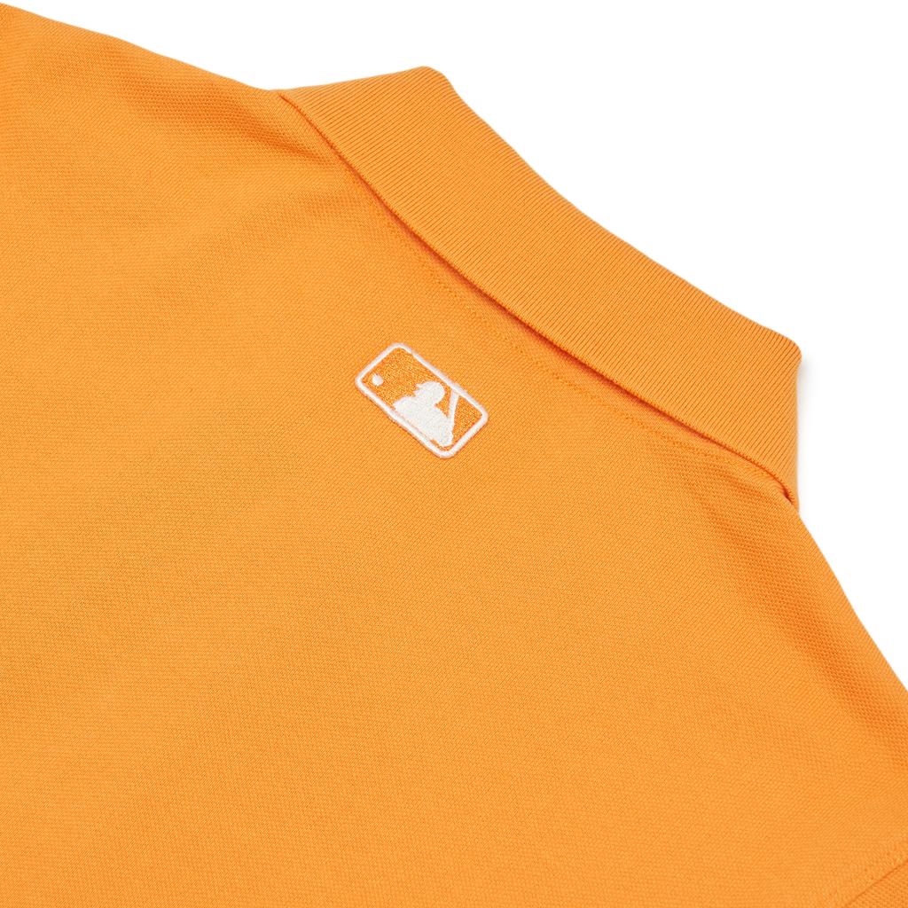 New MLB Base Logo Polo Shirts Women's Orange 3FPQ02023-14ORS