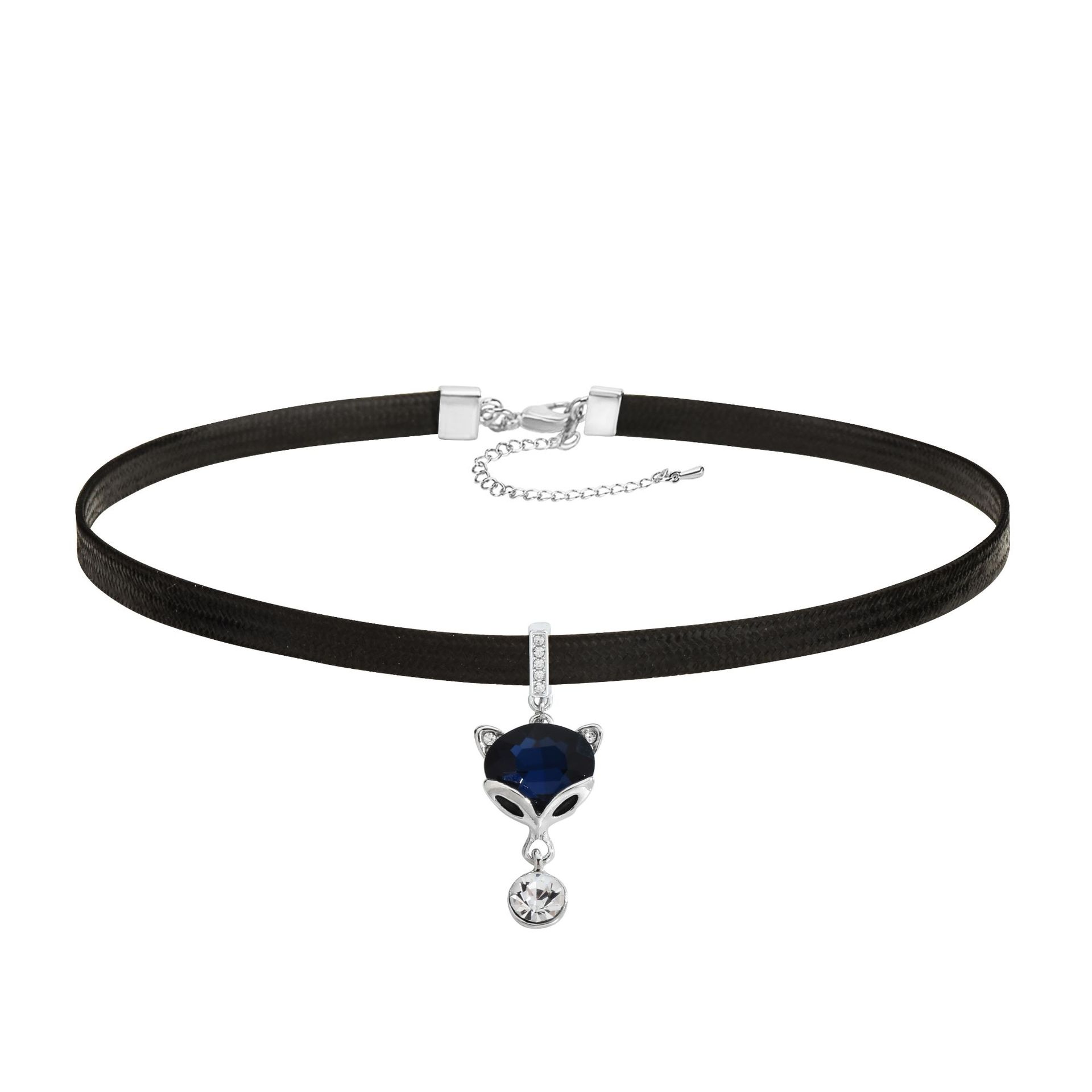 Choke Leather Collar Women S Fashion Leather Rope Necklace Light Luxury Niche Neck Chain Collarbone Chain K5