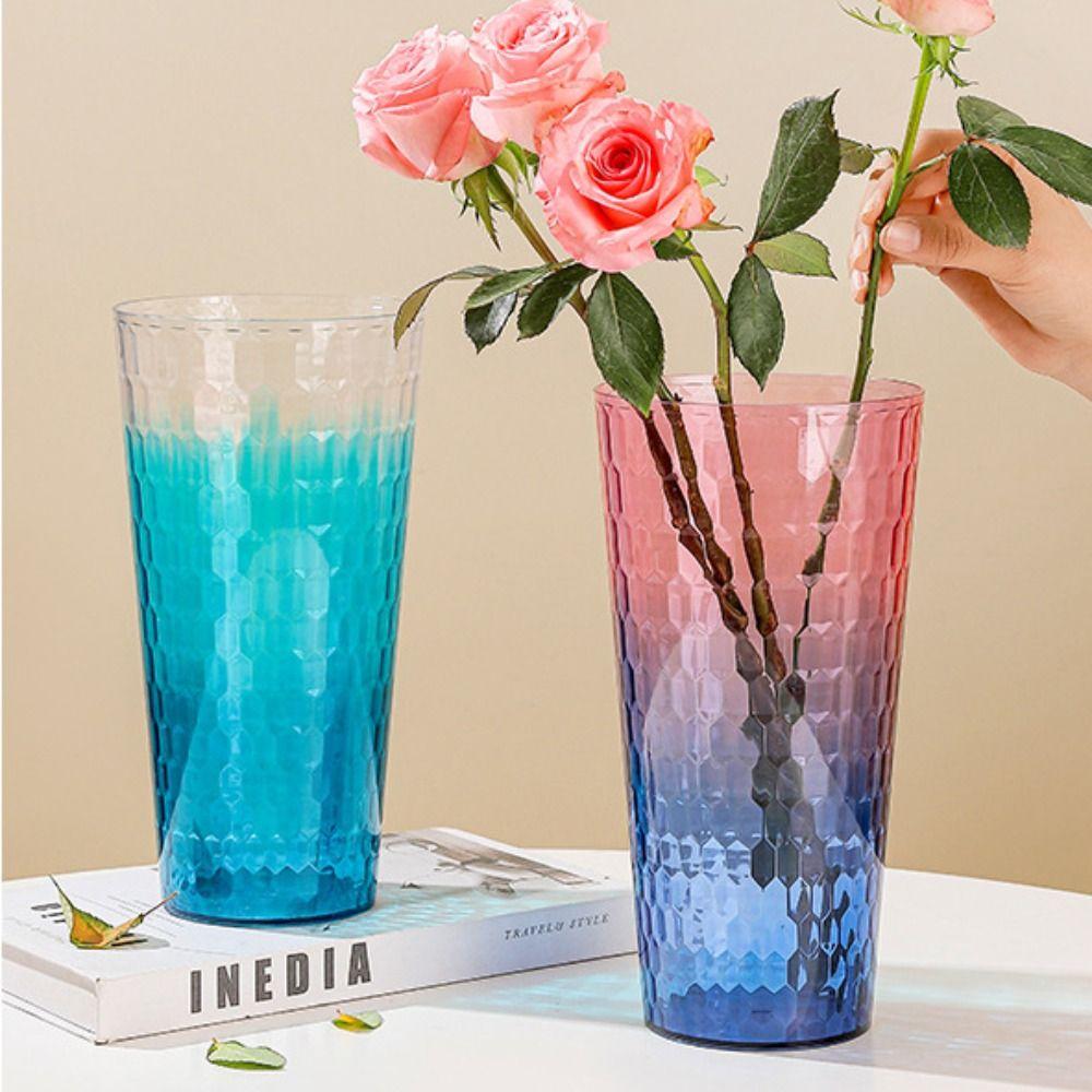 Modern Two-color Vase Simple Hydroponic Flower Planter Hydroponic Vessel Flower Bucket  Home