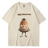 Streetwear Morsom Egg Ed Sheeran Meme Grafisk T-skjorte Pustende Casual Kortermet Herre Dame T-skjorter Oversized Gave
