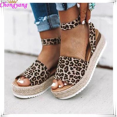 leopard closed toe wedges
