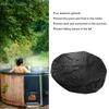 Outdoor Furniture Dust Covers Round Bathtub Cover 190 Silver Polyester Taffeta Hot Tub Waterproof Cover 210x30cm Black