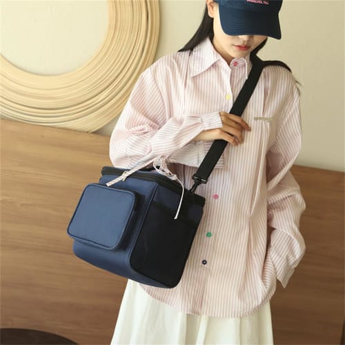 JIANGWEI Lunch Bag, Insulated Lunch Bag, Cooler Bag, Large Capacity, Cooler Box, Small, Insulated Lunch Bag, 3-Way Use: Handbag, Shoulder Bag, Crossbo