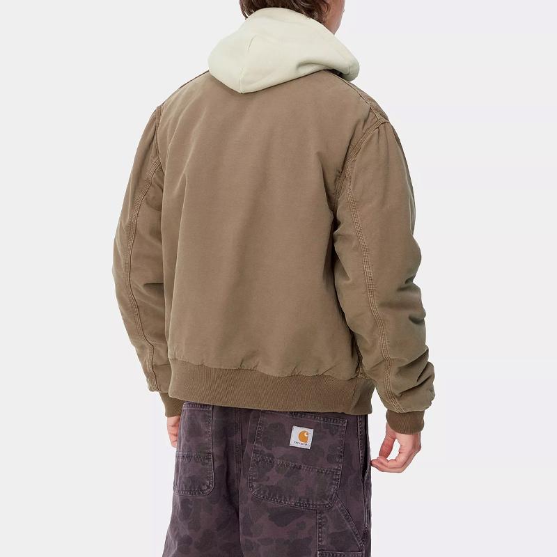 Carhartt WIP FW24 Stanton Jacket Long Sleeve Zipper Jacket Men Jackets Khaki I033826-2CU-4J