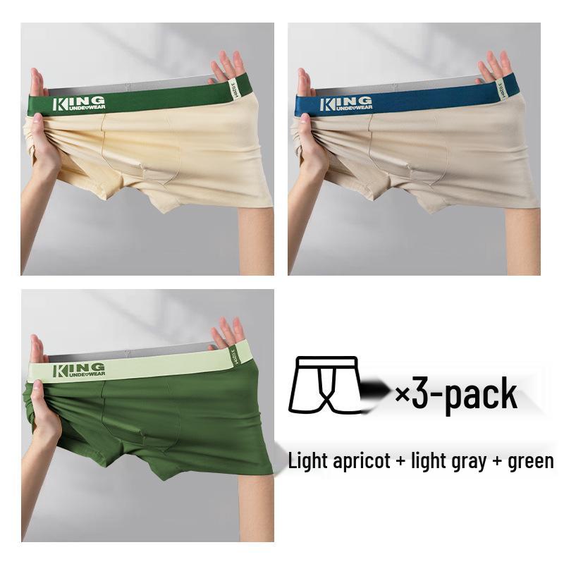 Men's Trendy Color Block Cotton Boxer Briefs with Antibacterial Breathable Crotch and Comfortable Plus Size Design.