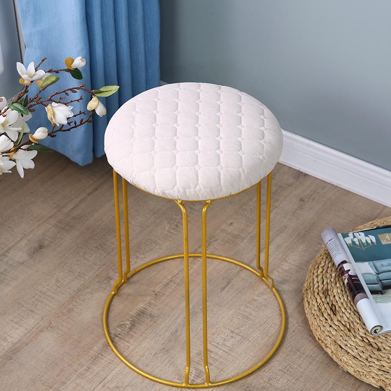 Neuer Verdickter Runder Hockerbezug für Alle Jahreszeiten