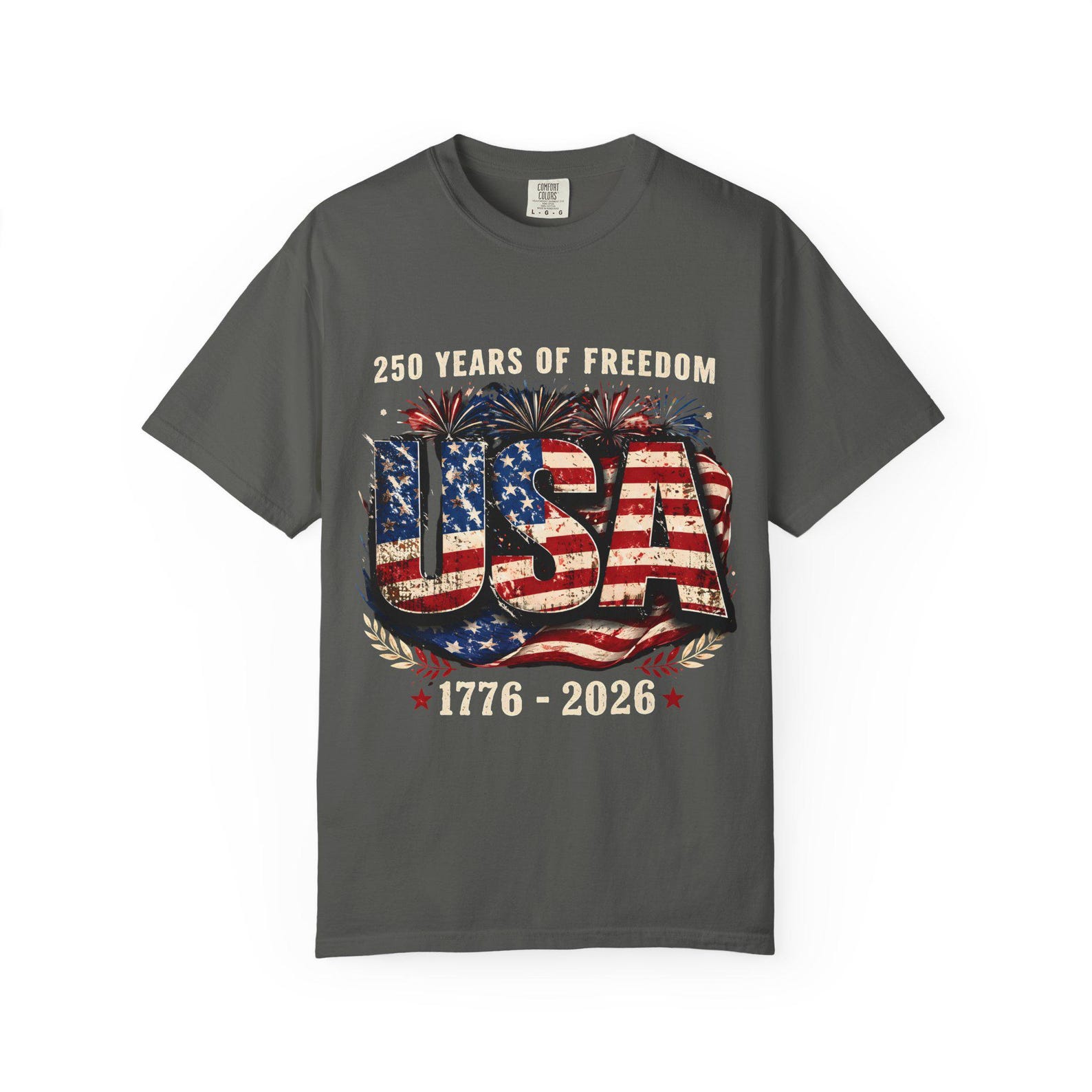 USA 250 Years of Freedom T-shirt | 1776-2026 Patriotic Fourth of July Tee 3XL