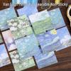 Van Gogh Tearable Sticky Notes - Cute, Small, Non-Sticky Memo Pad for Students