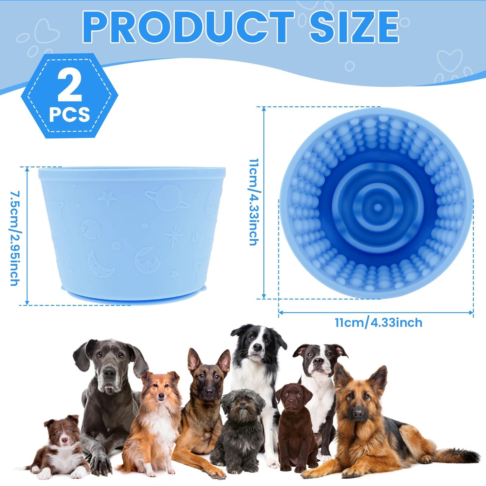 

Dog Slow Feeder Lick Bowl, Non-Slip Slow Dog Eating Bowl Silicone Anti-chocking Treat Dispenser Easy to Clean & Durable Pet Dish