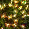 Solar-Powered Butterfly Fiber Optic Light - Waterproof Rechargeable Outdoor Garden Decor for Lawn, Yard, and Landscape