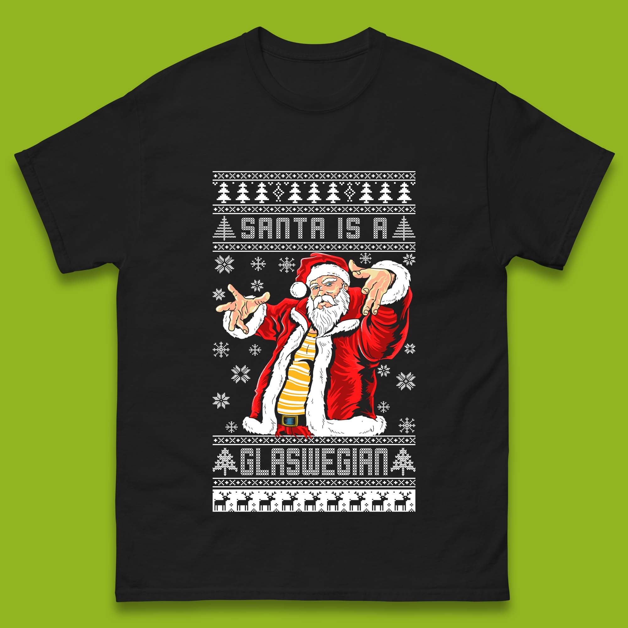 

Santa Is A Glaswegian Christmas Mens T-Shirt Womens Tops Tees L