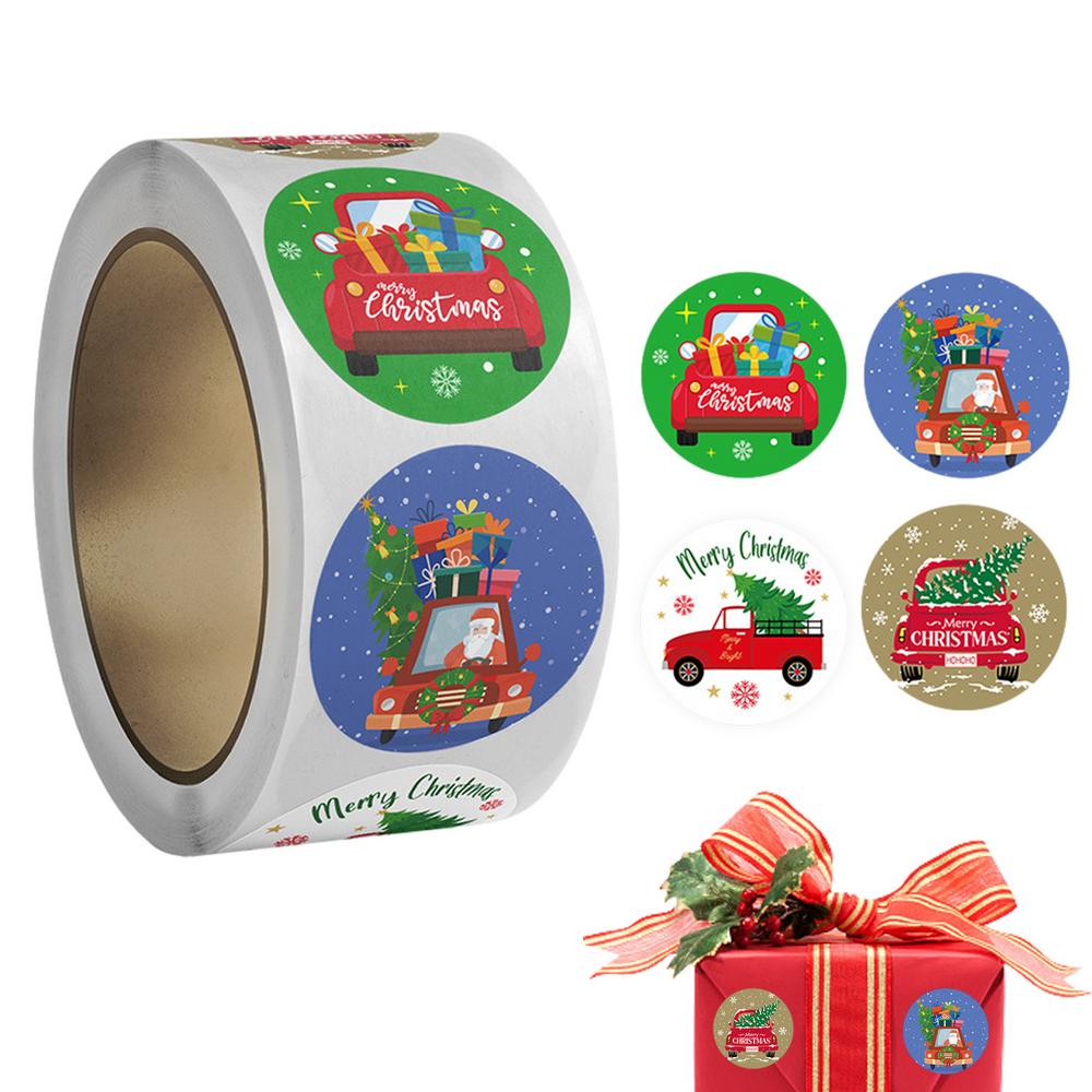Rolle mit Weihnachtsklebebildern Verschiedene Weihnachtsmuster Umschlag-Siegel Siegel-Aufkleber Papier Geschenkverpackung Zubehör für Scrapbooking