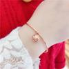 Purple Gold Plated Rose Gold Simple Fashion Generous Temperament Color Gold Color Gold Laser Ball Bracelet