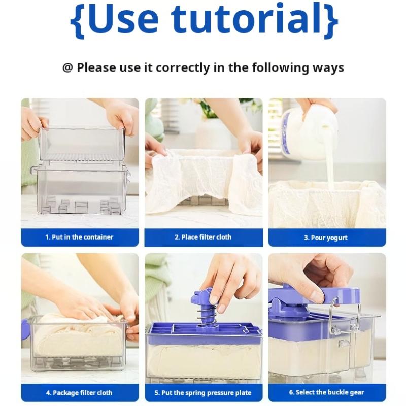 Yogurt Strainer Greek 1pc Household Use Tofu Press Reusable Multi-functional Water Removing Tools Kitchen Accessories VIE LENTE