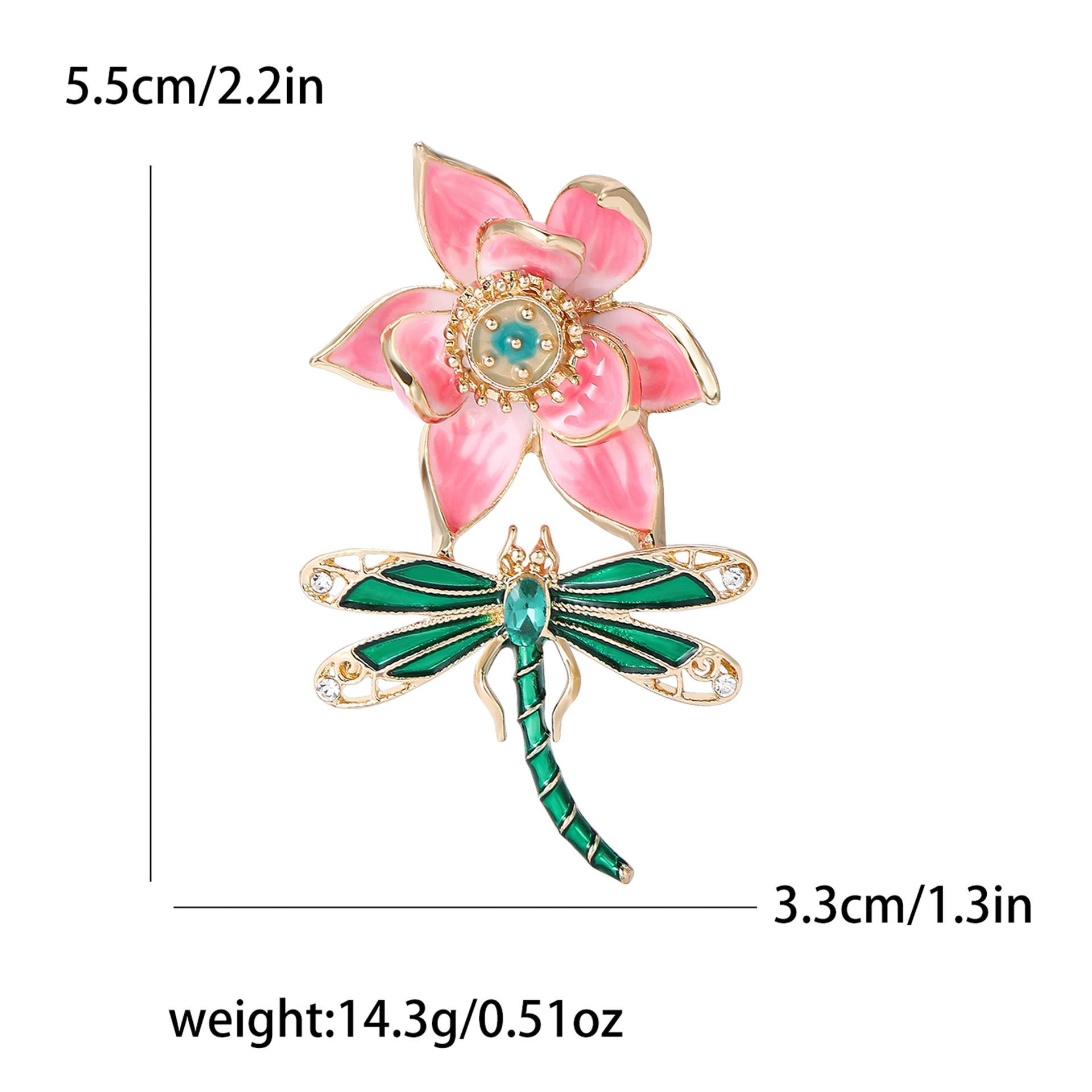 

Изящная брошь-стрекоза из эмали и сплава Лотос, элегантная универсальная женская шаль, украшение на платье, корсаж