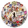 55-Piece Anastasia Graffiti Sticker Set for DIY Decoration - Waterproof for Bottles & Suitcases