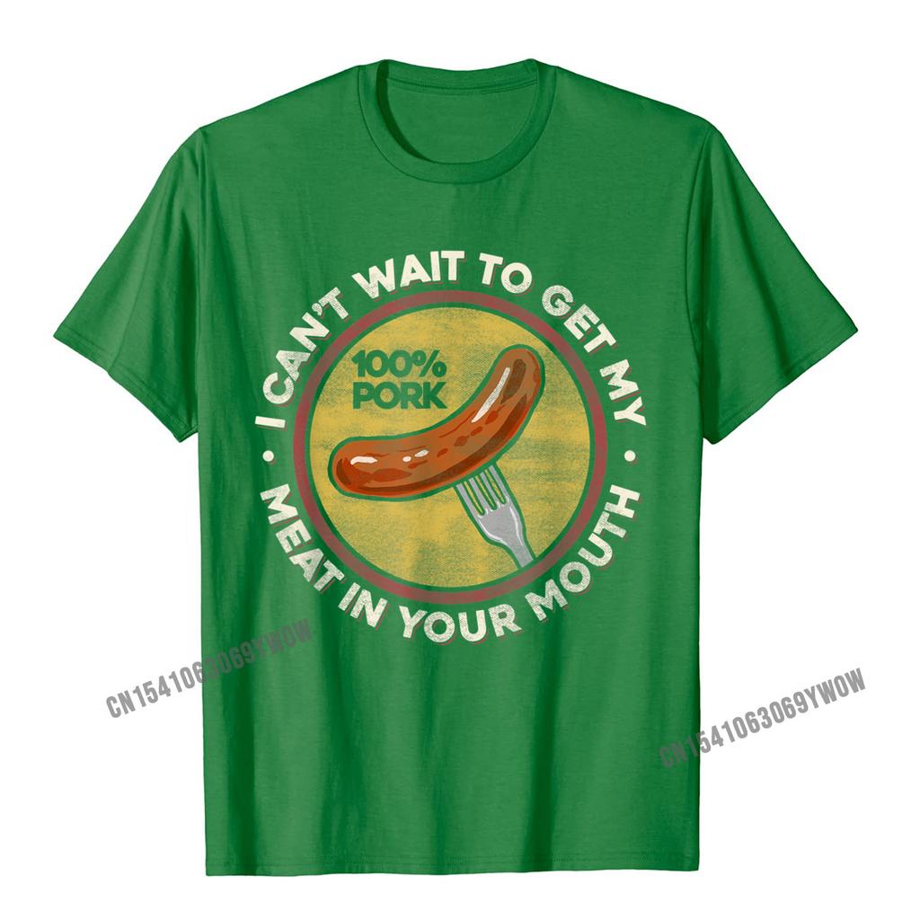 BBQ Meat In Your Mouth T Shirt Funny Inappropriate Sausage Camisas Unisex New Casual Tops Shirt Cotton T Shirt For Casual