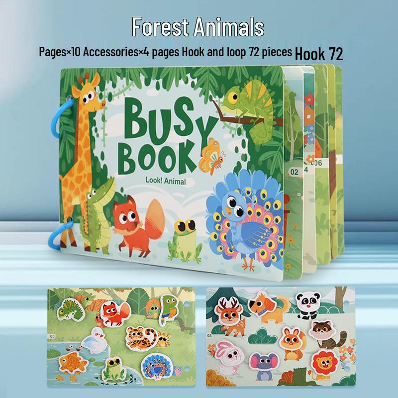 Cross-Border Early Education Quiet Sticker Book Toy for Kids - Handmade Educational Material Pack