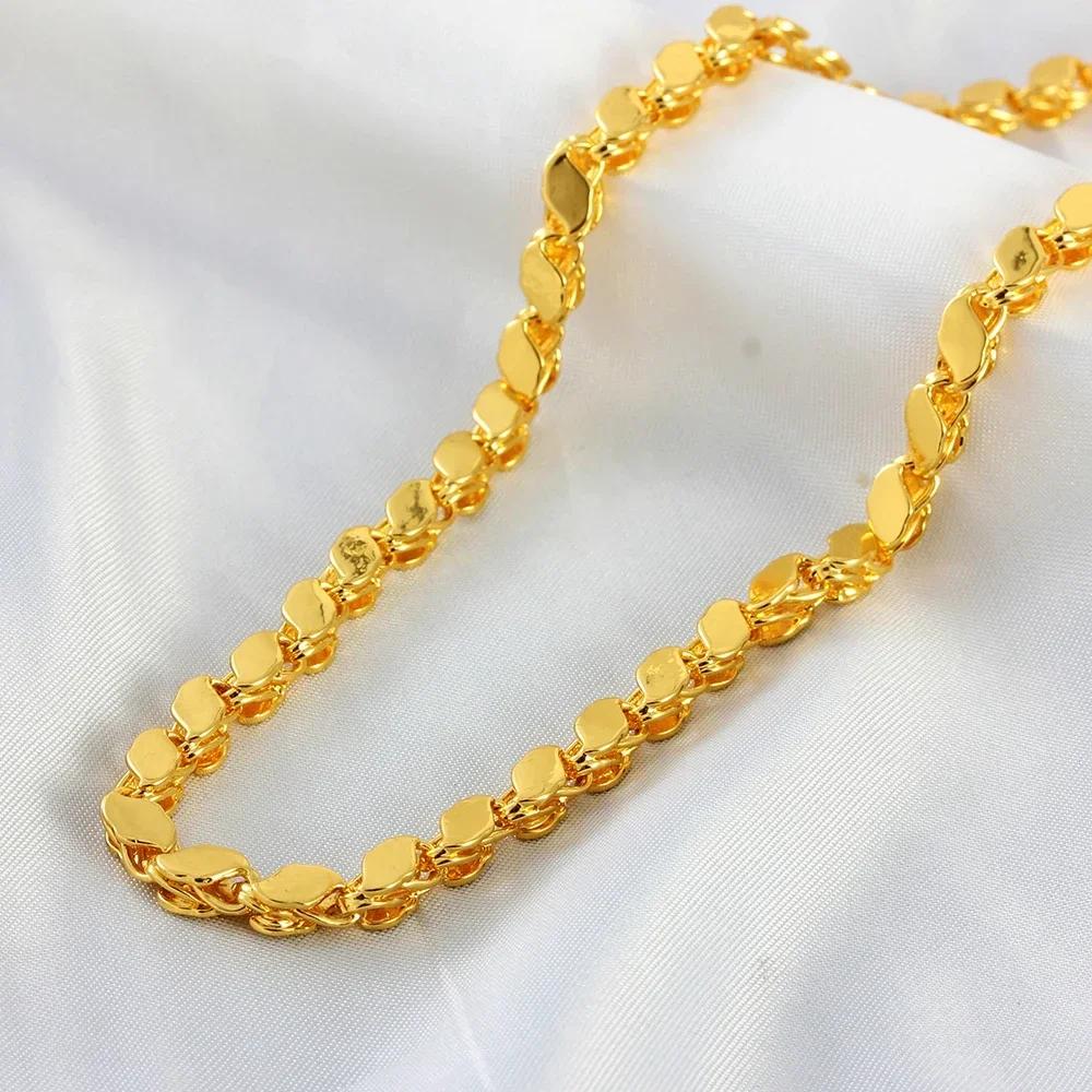 4mm Wide Diamond Chain Gold Charm Necklaces Various Sizes Can Be Matched Freely Pendant Necklace Bracelet Earrings Jewelry