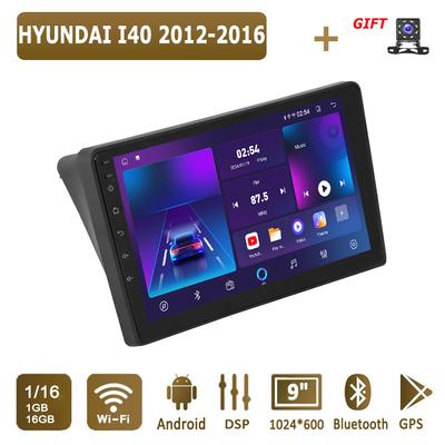 Autoradio Android pour HYUNDAI I40 2012-2016 Lecteur multimédia Unité principale Stéréo Navigation GPS BT WIFI 1 + 16 Go
