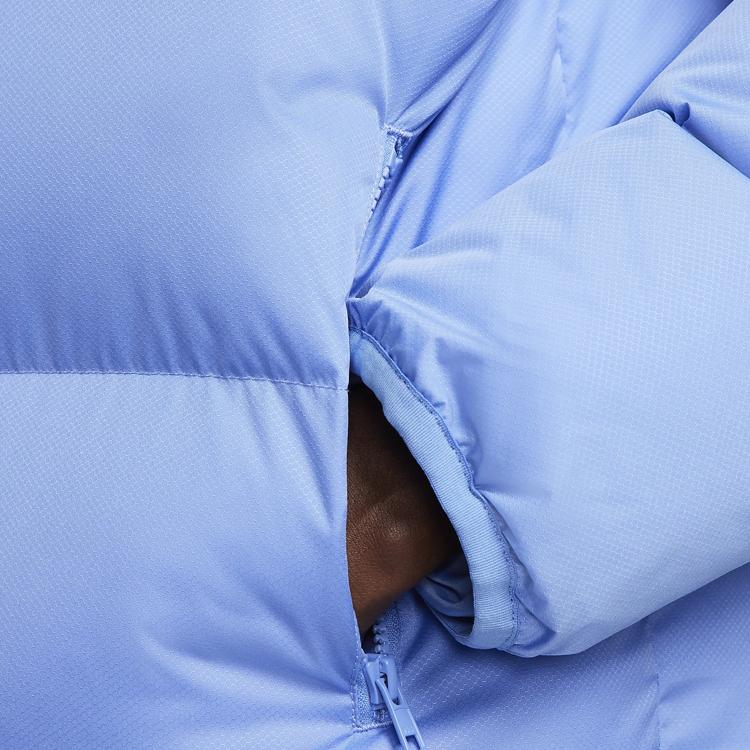 Nike Sportswear Club Solid Logo Stand Collar Long Sleeve Cotton Jacket Men Tops Blue FB7368-450