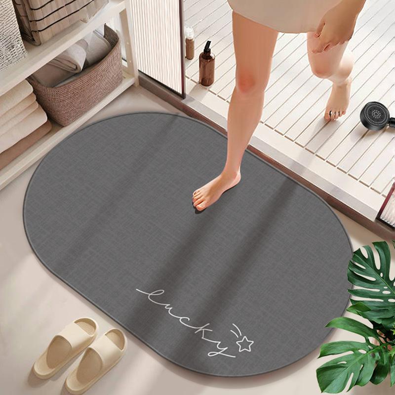 Water-absorbing and Non-slip Bathroom Floor Mat, Diatom Mud Floor Mat At the Door of the Bathroom, Kitchen Entry