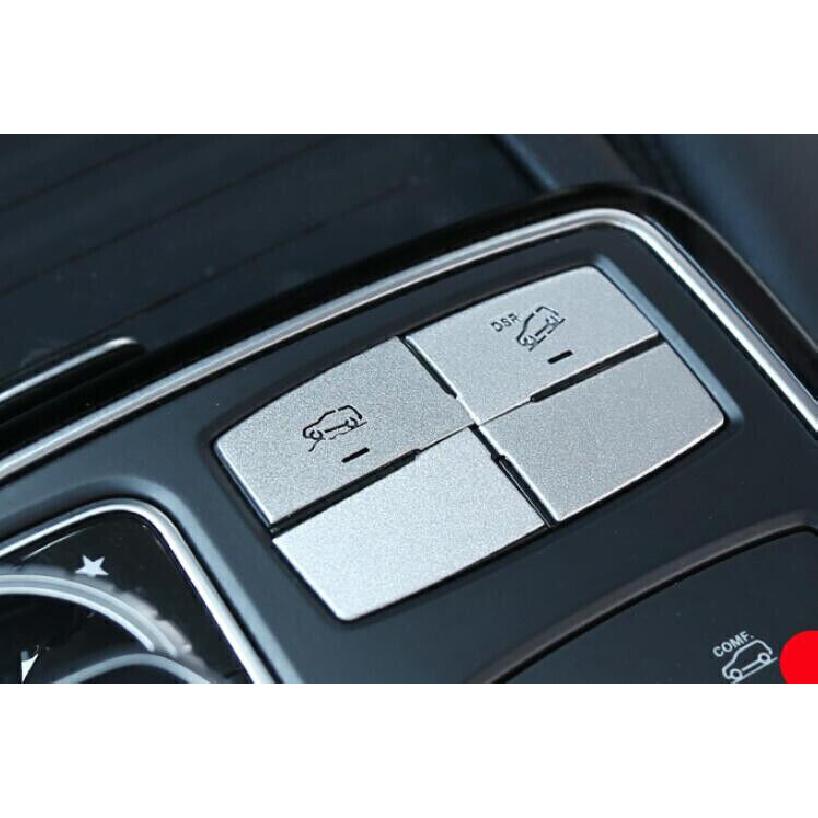 Fit For Benz GL ML Suspension Adjustment Button Trim Silver Aluminum 2012-2016