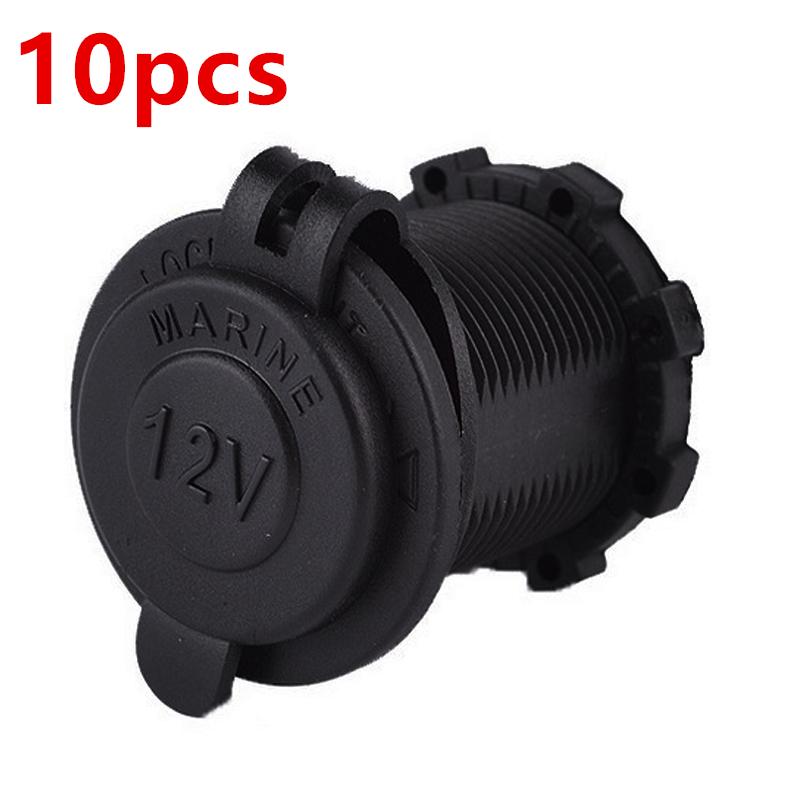 10 יחידות שקע מצית לרכב 12V לרכב סירה אופנוע טרקטור שקע חשמל שקע אביזרי רכב עמיד למים
