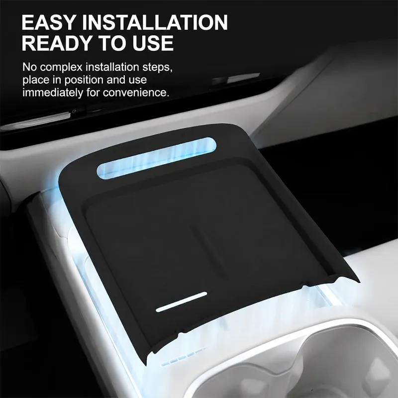 Silicone Anti-Slip Center Console Mat Interior Protector Fit For MG4X 2026 Car Wireless Charging Pad