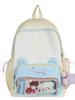Schoolbag college style schoolbag female junior high school students cute Japanese transparent bar pain bag large food backpack student backpack tide