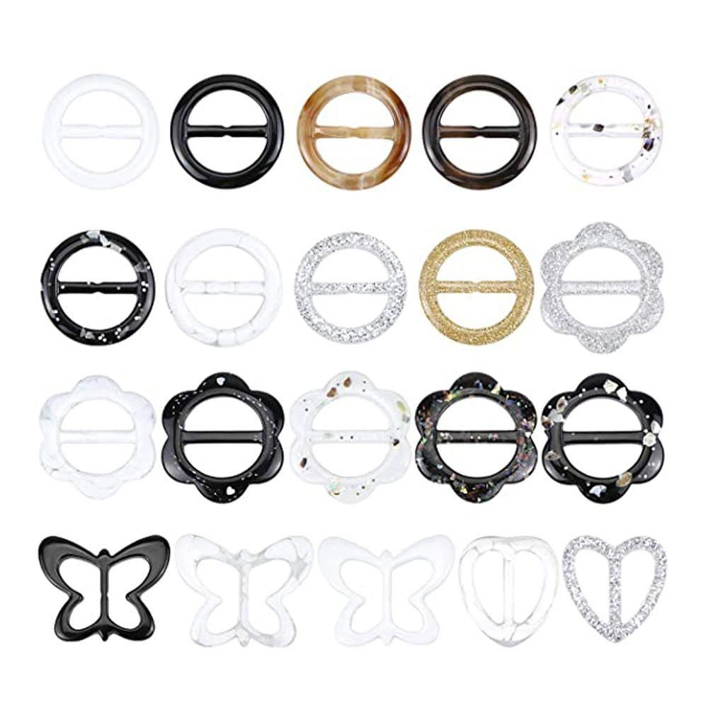 Clothes Decoration Flower Heart Garment Accessories T Shirt Clips Garment Buckle Resin Scarf Buckle