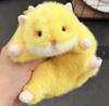 Cute Golden Hamster Plush Doll Soft Fluffy Stuffed Hamster Toy Squeeze Decompress Bag Pendant Decor Relaxing Gift For Adult