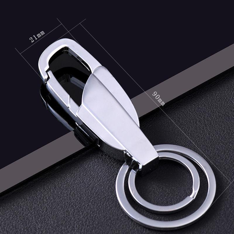 Men's Titanium Alloy Key Chain Pendant with Stainless Steel Ring