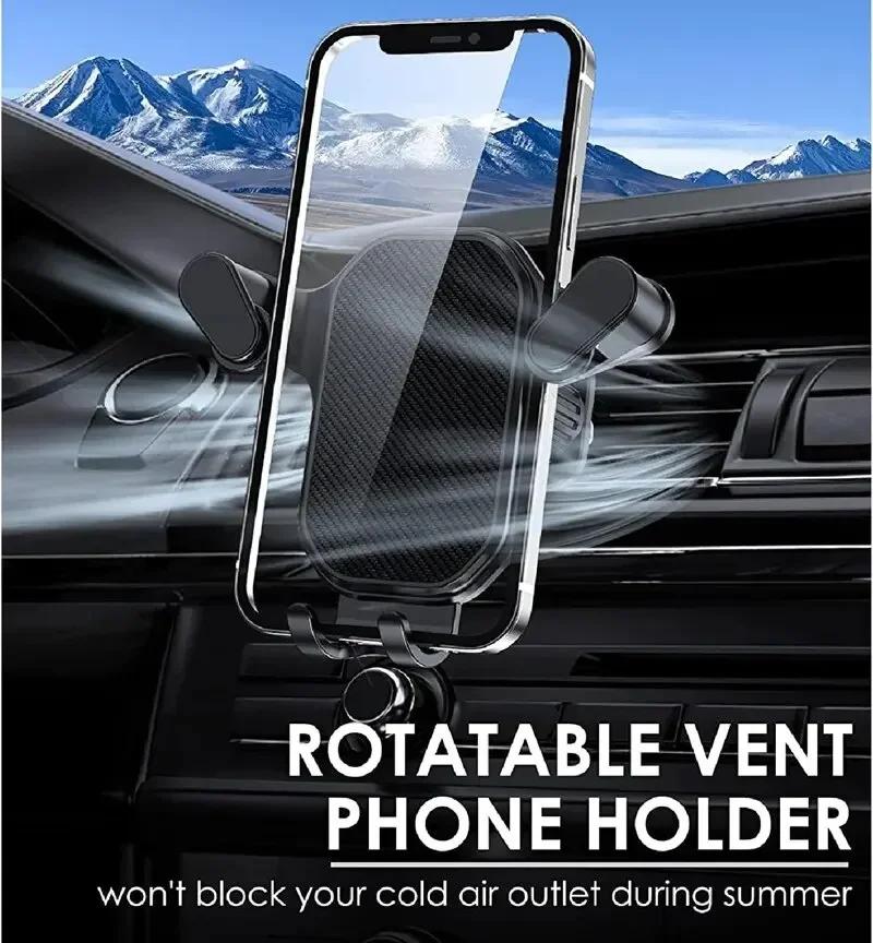 Lüftungsschlitz Auto Handyhalter Schwerkraftverriegelung Handyhalterung 360-Grad Flexible Einstellung Universelle Auto Handyhalterung für 4-7 Zoll