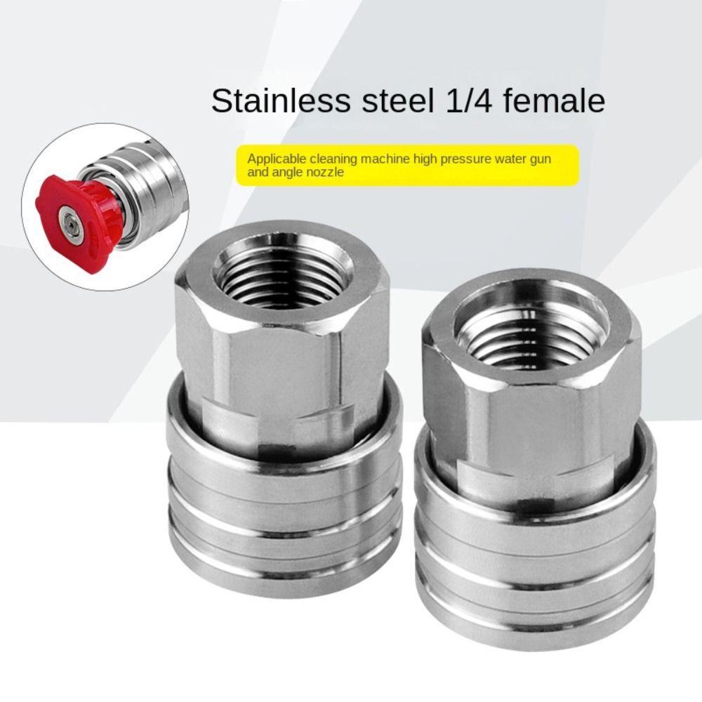 Silver High Pressure Washer Connector for 1/4 quick release connector Car Washer Lances