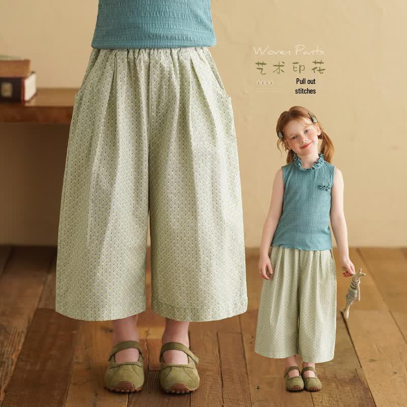 

Girls Floral Straight-Leg Cropped Pants 36