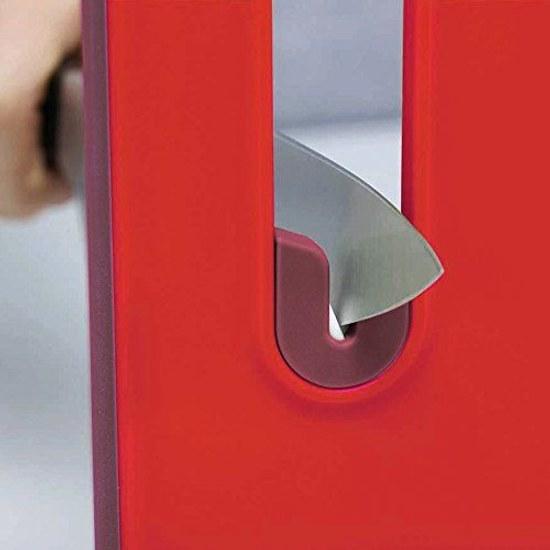 Joseph Cutting Board Knife Sharpener SliceSharpen Series Size S Red 601084