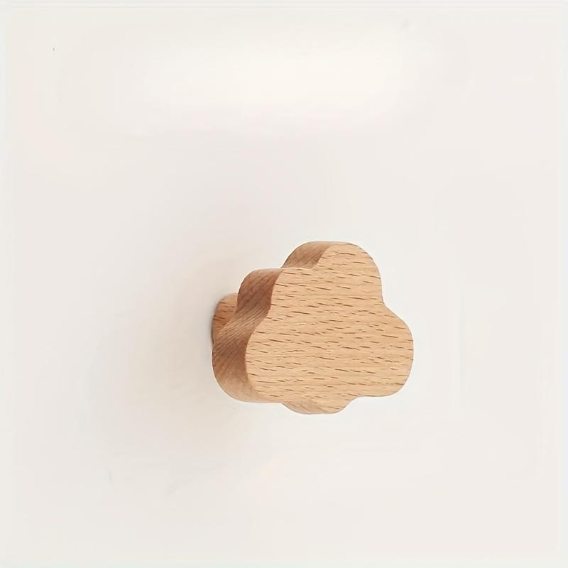 12pcs Wooden Cloud Handles - Simple Design for Cabinets, Furniture & Drawers, Including Two Sizes of Screws