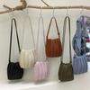 New PU Leather Crossbody Bag Versatile Use Inner Insert Pocket Shoulder Bag Elegant Pleated Square Bag for Women Girls