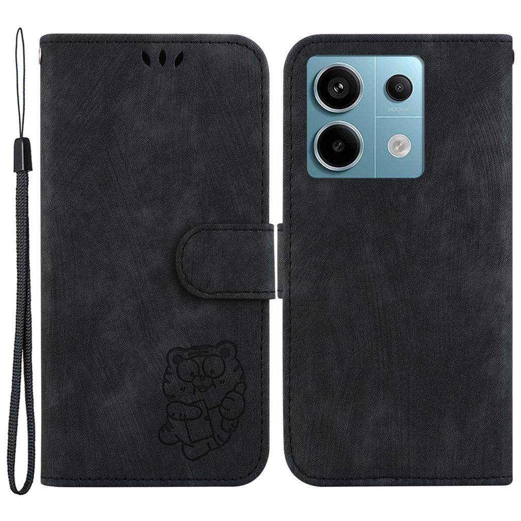 For Xiaomi Redmi Note 13 Pro 5G/Poco X6 5G PU Leather Flip Cover Wallet Stand Tiger Pattern Phone Case